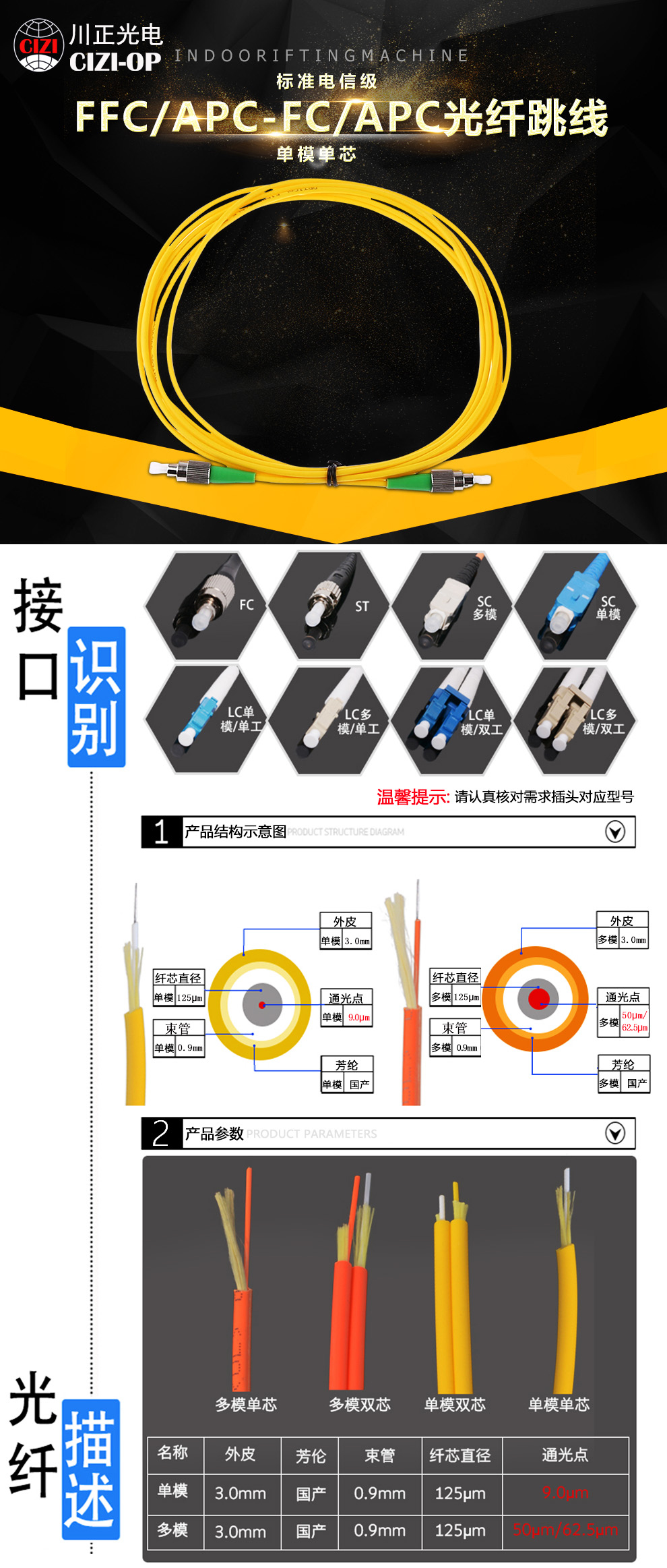 FC/APC-FC/APC单模单芯光纤跳线 - 深圳市鑫丰亿源光电技术有限公司
